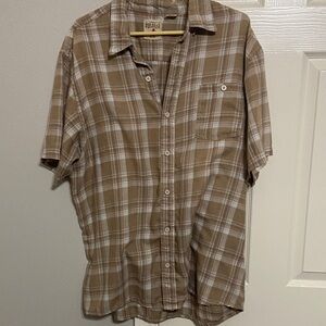 RedHead Brown Plaid Casual Button Down Shirt